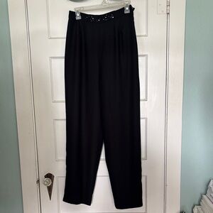 Lori Max New York Black High-Waist Dress Pants for Women Size 8